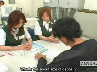 Untertitelt vollbusig japanisch post büro penis inspektion