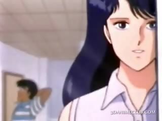 Anime School adult clip With Brunette incredible Naked lady