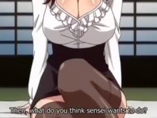 Sexually aroused romantik animen video- med ocensurerad stor tuttarna, creampie
